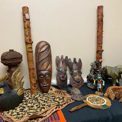 Hanging Masks, Antique Weaving And More