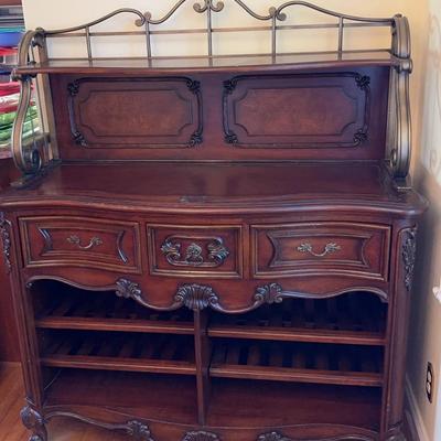 Wooden Buffet With Wine Storage