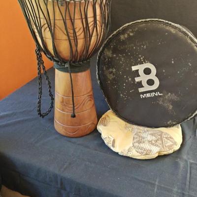 Large Handmade Djembe With Cover And Travel Case