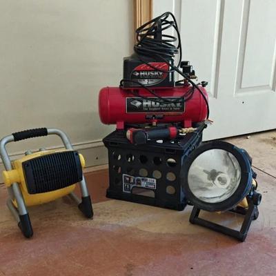 Husky Air Compressor Stanley Power Heater And Thor X Power Lamp