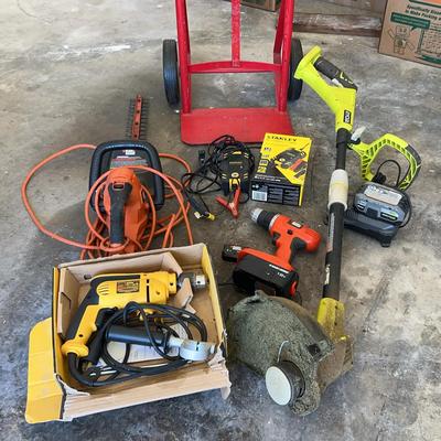 Power Tool Lot – Black & Decker Drill, Ryobi Weed Wacker, and More