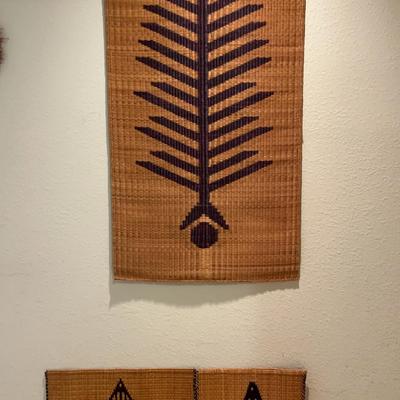 Woven Tapa Decorative Panel and Place Mats