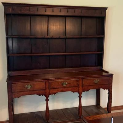 Vintage Wooden Hutch with Drawers