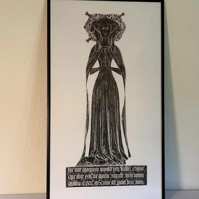 Brass Rubbing Print – 29” W x 51” T