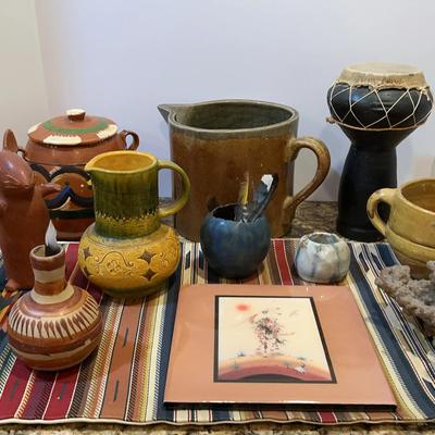 Southwestern Pottery & Décor Collection with Table Runner – 66” Long