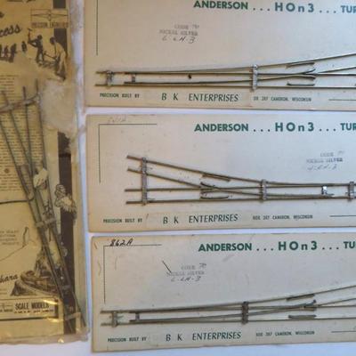 MODEL TRAIN TURNOUTS NOS