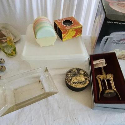 Ice cream Maker, Tupperware, Vintage Serving Tray, Ashtray 