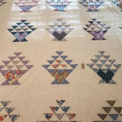Vintage Quilt Basket Pattern Queen Size