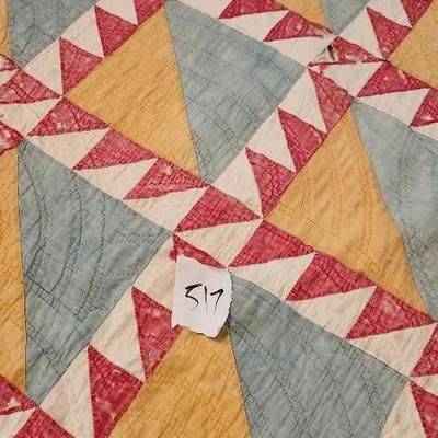 Colorful Quilt Handstitched 