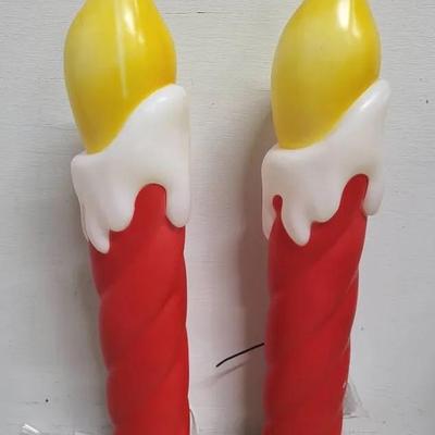 Pan Asian Creations Blow Mold Christmas Candles - Lot 2 (WH6)