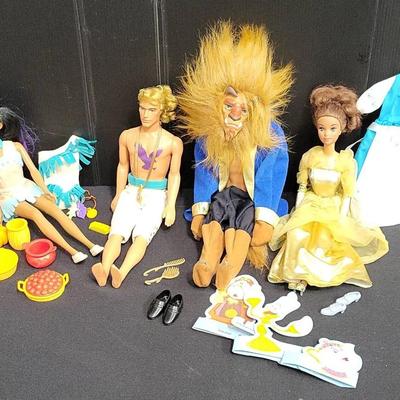 1990's Disney Belle & Pocahontas Dolls + (WH1)