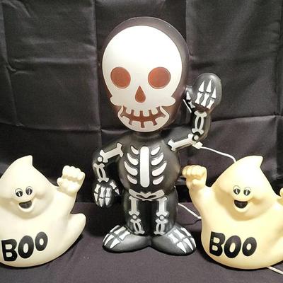 Vintage "Boo" Ghosts & Skeleton Blow Molds (WH5)
