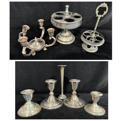 Vintage Silver & Sterling Candleholder Collection – Reed & Barton, Gorham, Wallace & More