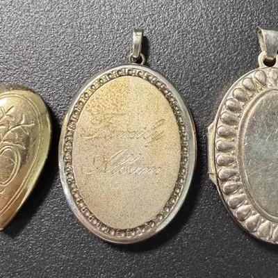 Lockets – Heart & Oval Designs, Gold & Silver Tone