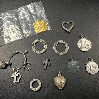 Sterling Silver and Mixed Metal Charms & Pendants – Heart, Silhouette, Cross & More