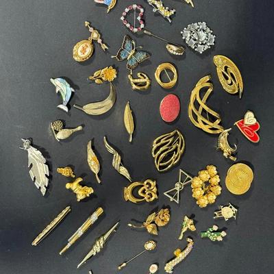 Vintage & Costume Jewelry Pin and Brooch Collection