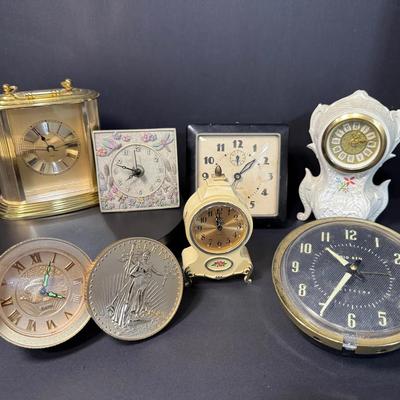 Vintage Clock Collection – 7 Pieces, Mixed Styles & Eras