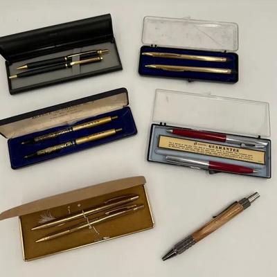 Lot of 6 Vintage Writing Pens – Chanel No. 5, Arpège, Centennial & More in Cases