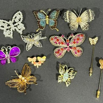 Butterfly Lovers Pin and Brooch Collection