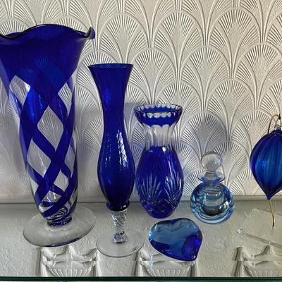 Gorgeous Cobalt Blue Glass Decor