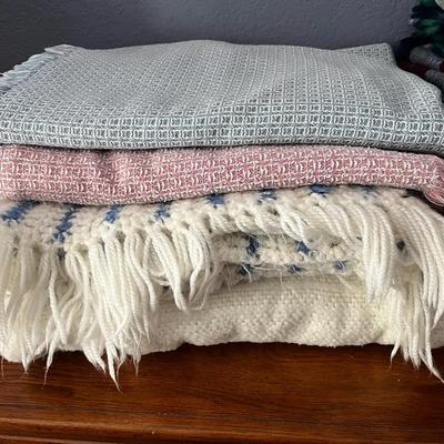 Big Lot Of Blankets In Variety Of Sizes