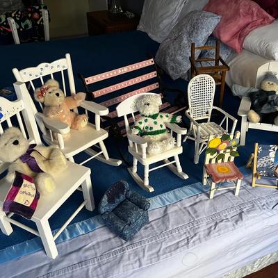 Cute Small Chairs And Tiny Teddies