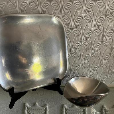 Nambe Serving Platter & Bowl