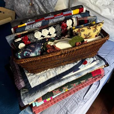 Big Lot Of Quilts Of All Sizes