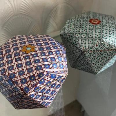 Japanese porcelain octagonal bowl Fukagawa Aritaware