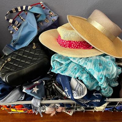 Big Lot Of Ladies Scarves, Wraps, Gloves, Hats & Bags