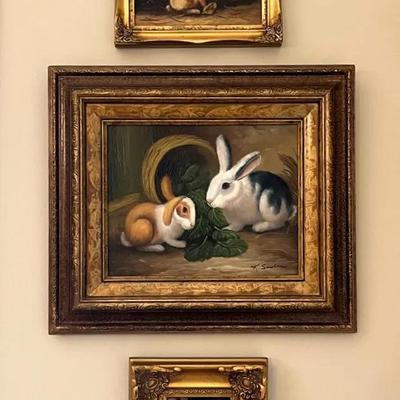 Three Bunny Giclees