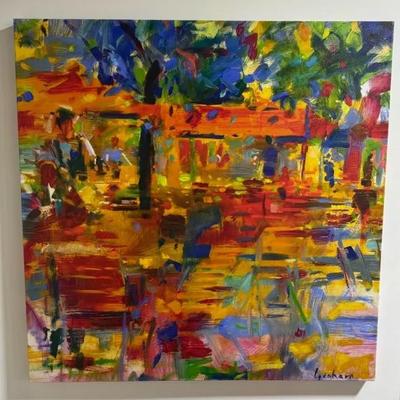 Falling Leaves By Peter Graham, Giclee On Stretched Canvas