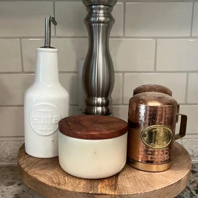 Luxe Kitchen Condiment Group with Lazy Susan