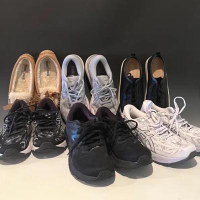 Asics Athletic Shoes (4), Minnetonka Moccasins, Leather Vionic Tie Ups, Women’s Size 6