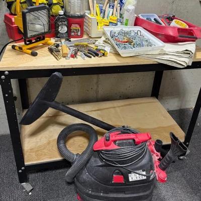 Hand Tools & Painting Supplies With Shop Vac (Bench Sold Separately)