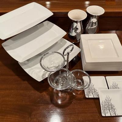 White & Chrome Entertaining/Party Pieces With Pottery Barn, Martha Stewart, B. Smith