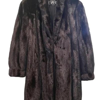 Evans Black Mink Coat