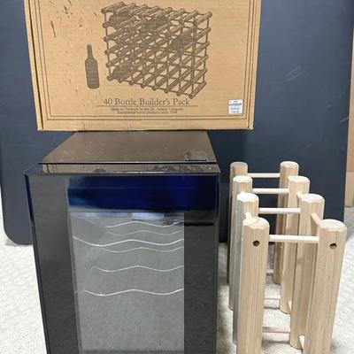 Magic Chef Wine Cooler & Two J.K. Adams Wine Racks