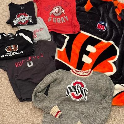 Sporty Clothing With Bengals Throw & Ohio State Shirts Including Renu Sweater