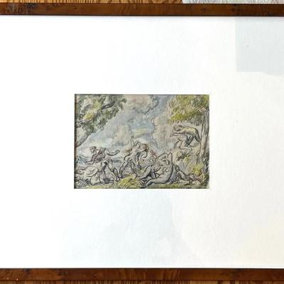 Lithograph “Landscape with Bacchus” After Paul Cezanne