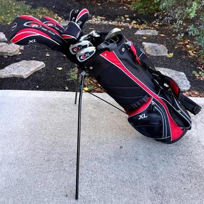 Top Flite XL Golf Clubs Set With Drivers, Hybrids, Irons, Bag