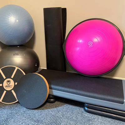 Exercise/Fitness Lot With Bosu Balance Ball, The Step & Others