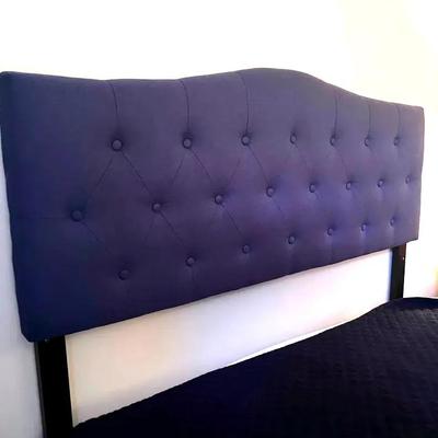 Cambridge Tufted Upholstered Headboard W/ Wall Hugger Adjustable Bed Frame/Base