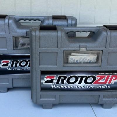 Pair (2) RotoZip Rebel Spiral Saws With Cases & Accessories