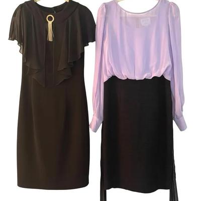 Joseph Ribkoff LBD and Nue by Shani Silk Blouson Dress