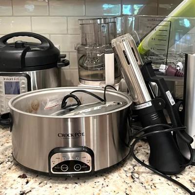 Small Kitchen Appliances (6) with Crock-Pot, Instant Pot, Sous-Vide