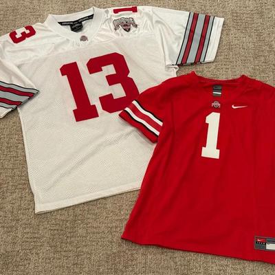 Pair (2) Ohio State Jerseys With Nike & Colosseum 2002 National Championship