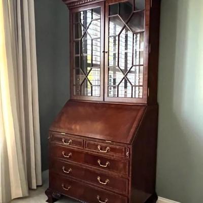 Maitland-Smith Mahogany Chippendale Style Secretary