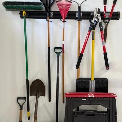 Lawn & Garden Hand Tools With Rakes, Shovels, SKIL Folding Sawhorses ++