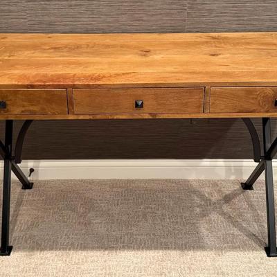 Pier 1 Imports Metro Weathered Wood & Metal Office Desk